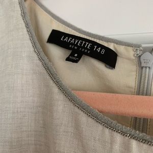 Beautiful Lafayette 148 linen used gray dress